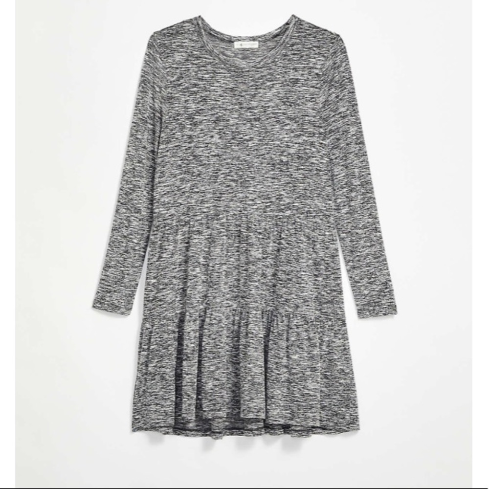 Lou & Grey Marled Jersey Tiered Dress